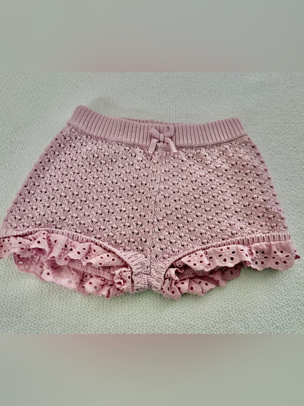 ZARA knit ruffled mini shorts size 2